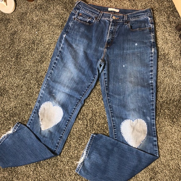 Levi's Denim - 🖤🖤 LEVIS VINTAGE DISTRESSED HEART PATCH JEANS Levi's Denim - 🖤🖤 LEVIS VINTAGE DISTRESSED HEART PATCH JEANS